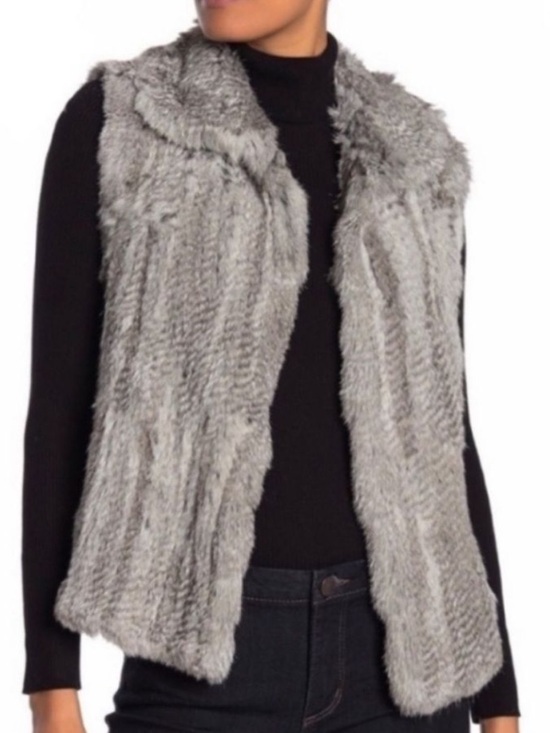 bagatelle Jackets & Blazers - Bagatelle 100% Genuine Rabbit Fur Size S Winter Grey